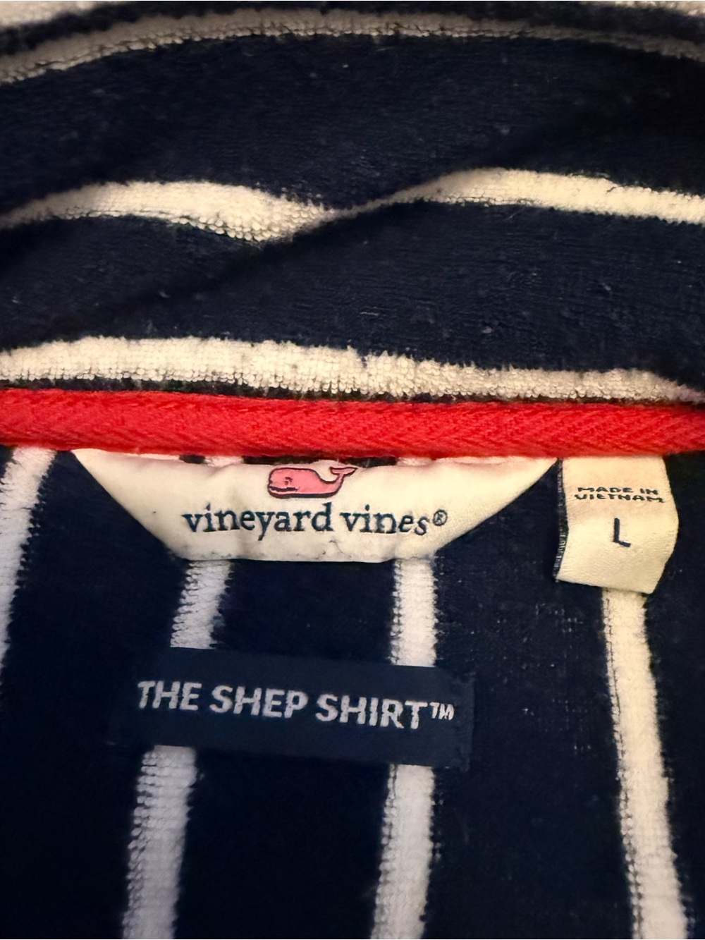 Women’s Vineyard Vines Shep Shirt - Terry Material - Size Large - Picture 6 of 10